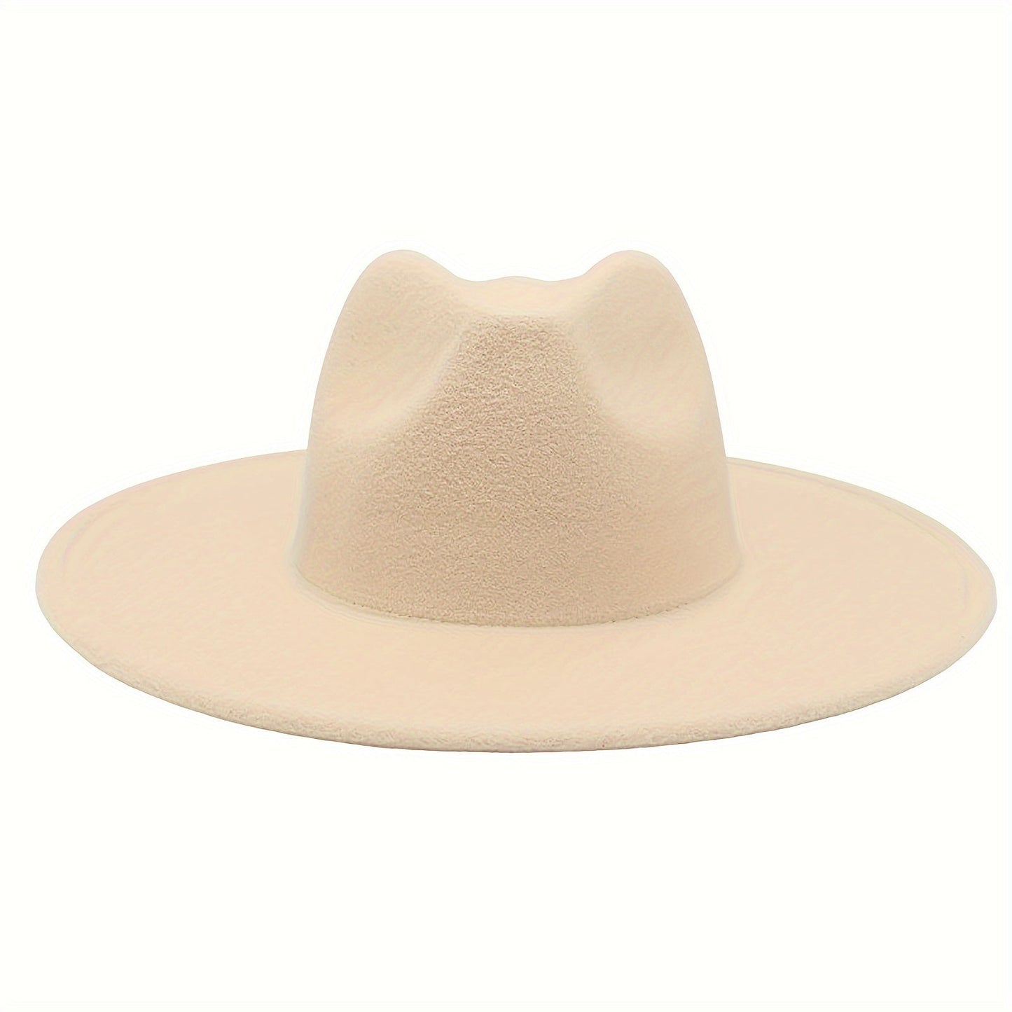 Wide Brim Cowboy Hat for Men & Women – Western Felt Fedora Cowgirl Cap, Classic Jazz Panama Trilby Style, Sun Hat for Outdoor Festivals, Travel & Everyday Casual Wear