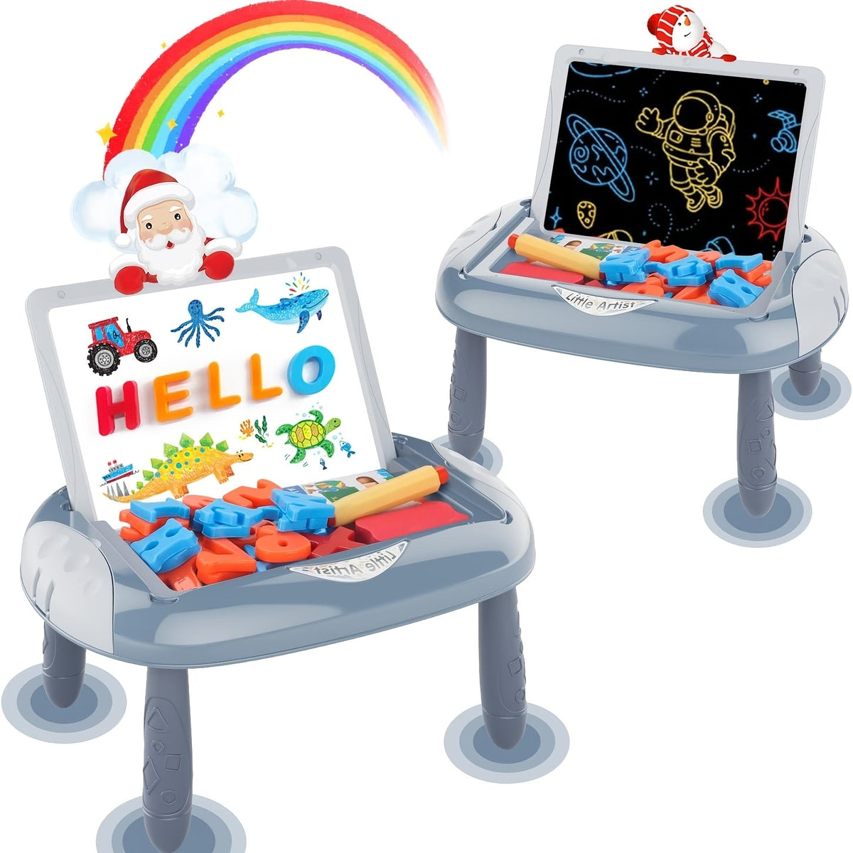Kids Magnetic Drawing Board Double-Sided Doodle Board with Teaching Supplies – Portable Space-Saving Art Toy for Creative Drawing, Writing & Learning | Gift for Boys & Girls