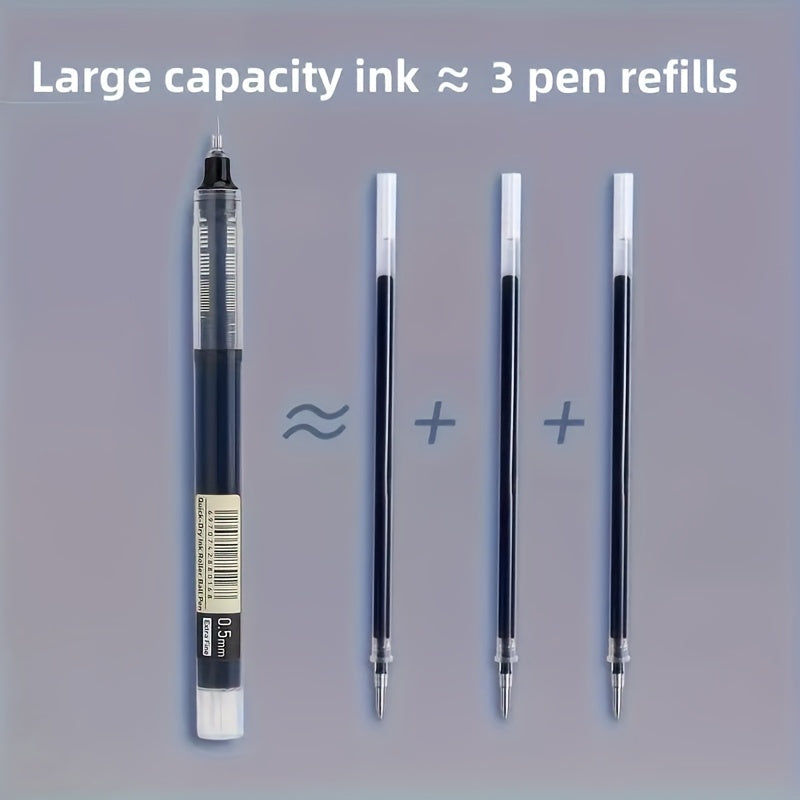 Gel Pens 30 Pack Quick-Dry 0.5mm Fine Tip – Black, Blue & Red Smooth Writing Ink, Safety Cap, Durable Plastic, Perfect for Students, Exams, Homework, Office & Everyday Use