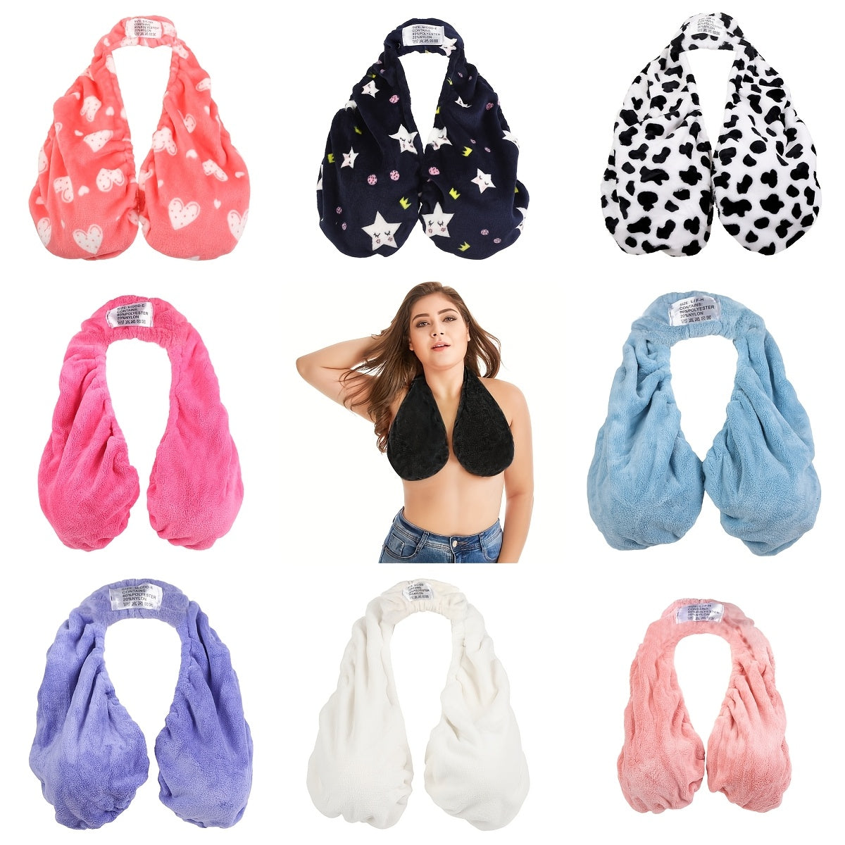 Women's Strapless Towel Bra Tube Top Breathable Absorbent Soft Plush Chest Wrap for Beach Sports Daily Wear Multiple Colors S M L