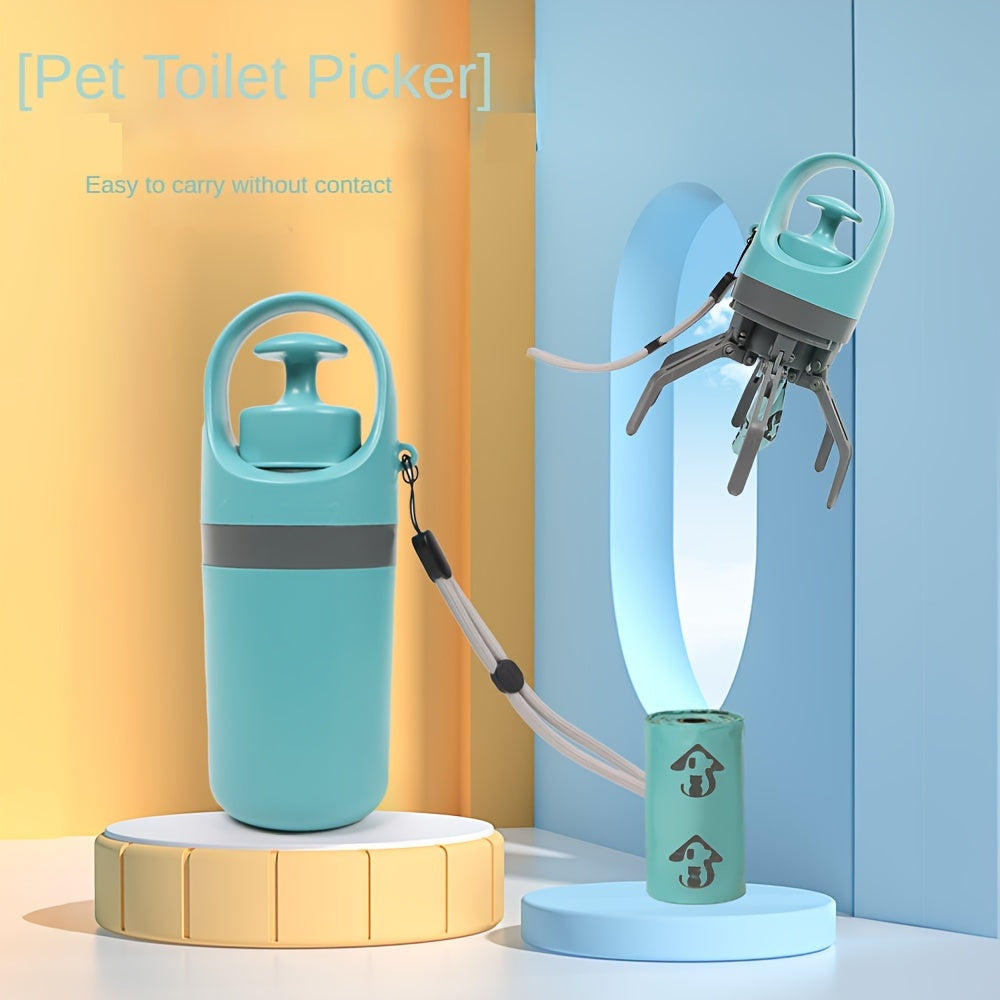 Dog Poop Scooper with Drawstring Bag – Portable EVA Pet Waste Picker, Scoop & Dispense, Lightweight Sanitary Outdoor Pooper Scooper for Dogs, No Battery, Easy Carry
