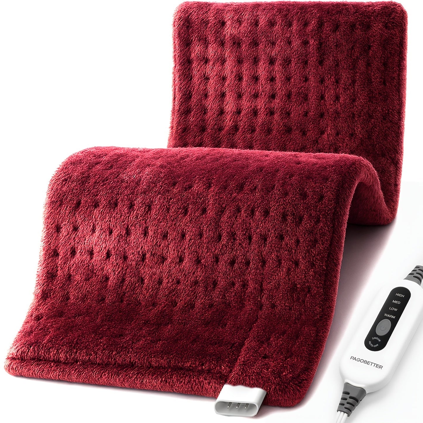 Heating Pad for Back Neck Shoulders & Cramps – Ultra Soft Flannel with 6 Heat Settings, Dry & Moist Heat, Auto Shut-Off, Machine Washable, 3 Sizes (12x15 / 12x24 / 17x33 in), Perfect Gift for Mom