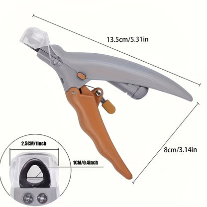 LED Pet Nail Clipper 2-Pack with Ergonomic Non-Slip Handle – Precise Safe Cat & Dog Nail Trimmer with Built-In LED Light for Accurate Grooming, Orange Gray, Essential Pet Nail Care Tool