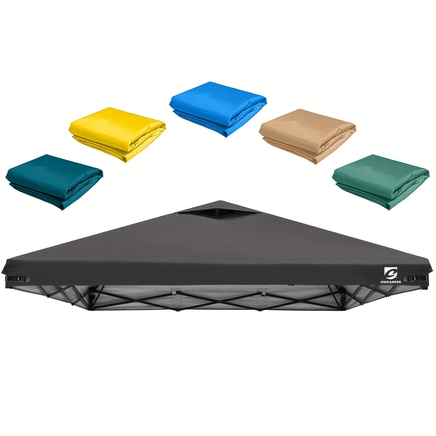 10x10 Pop Up Canopy Replacement Top Cover with Air Vent – Waterproof UV-Resistant Canopy Top for Straight Leg Tents, All-Season Outdoor Sun Shade for Garden, Patio & Camping, 11 Colors (Top Only)