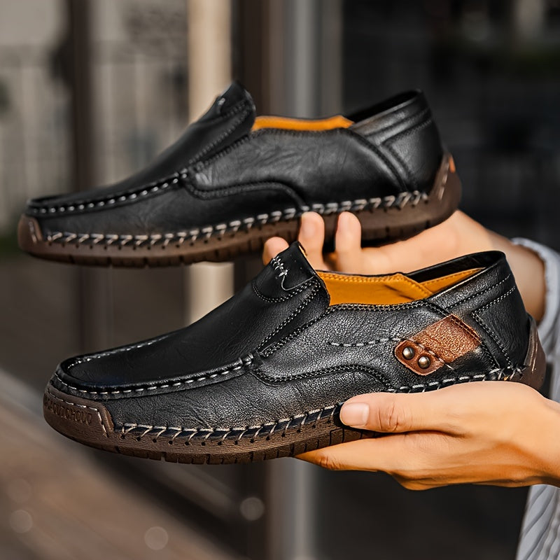 Men's Slip-On Loafers – Lightweight Breathable Casual Shoes for Driving Walking Daily Wear, Comfortable Non-Slip Sole, Easy On Off Design, Perfect for Men Who Value Style & Comfort
