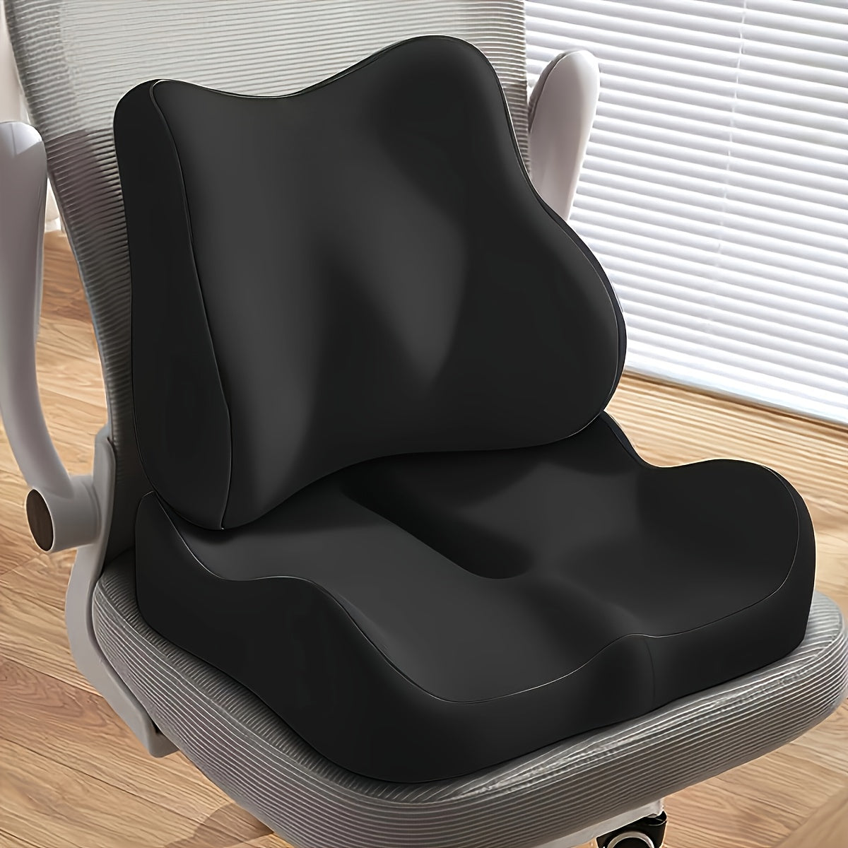 Ergonomic Memory Foam Seat Cushion for Office Chair, Wheelchair & Car Seat – Contoured Tailbone Relief, Soft Knit Cover, Non-Slip Base, Multiple Colors Available