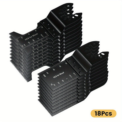 Titanium Oscillating Saw Blades Universal Quick Release Multi Tool Blades Set – 18/28/36/50 Pcs, Cuts Metal, Wood & Plastic, Compatible with Dewalt, Makita, Bosch & More