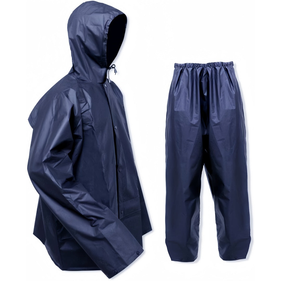 Waterproof Rain Suit for Men & Women – Lightweight Windproof Rain Coat with Pants, Packable Rain Gear for Hiking, Fishing, Cycling & Outdoor Sports, Navy Blue, S-XXXL