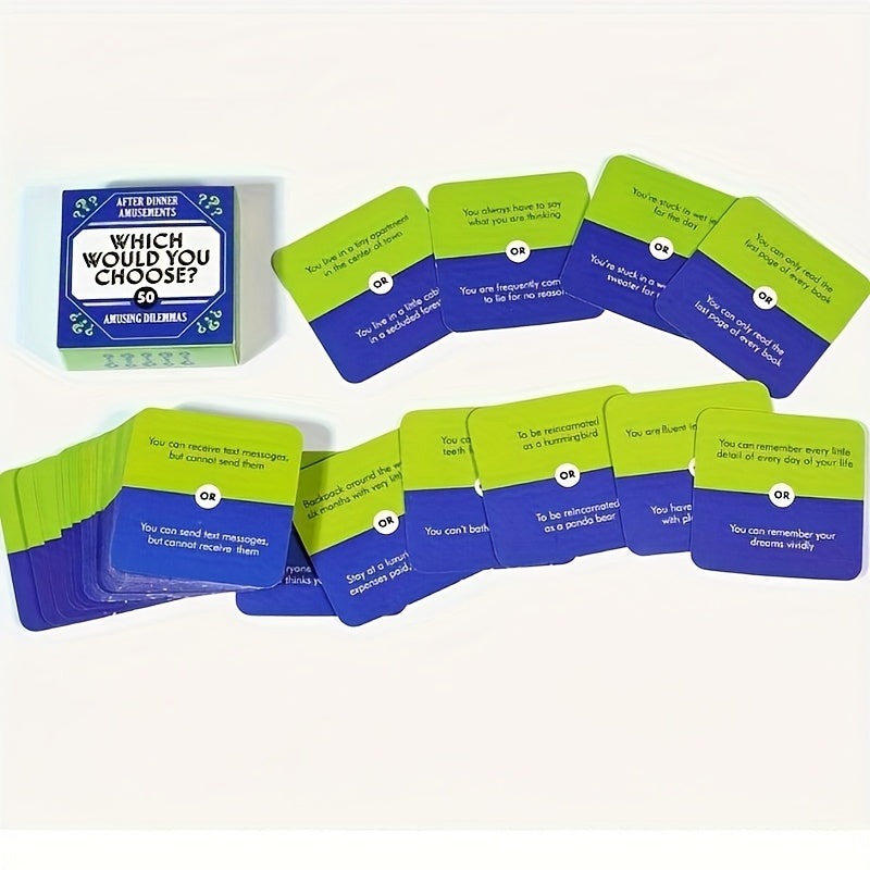 After Dinner Amusements How Well Do You Know Me 50-Question Conversation Starter Card Game for Family and Friends Portable Game Night Camping Holiday Gift