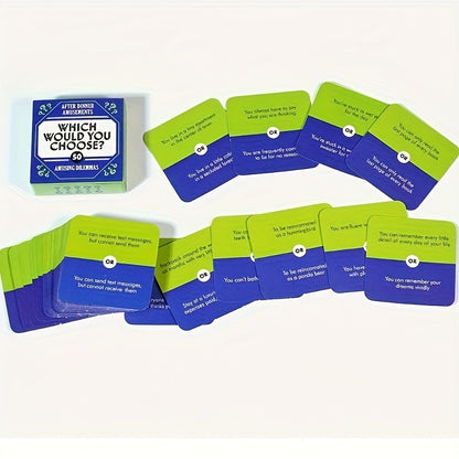 After Dinner Amusements How Well Do You Know Me 50-Question Conversation Starter Card Game for Family and Friends Portable Game Night Camping Holiday Gift