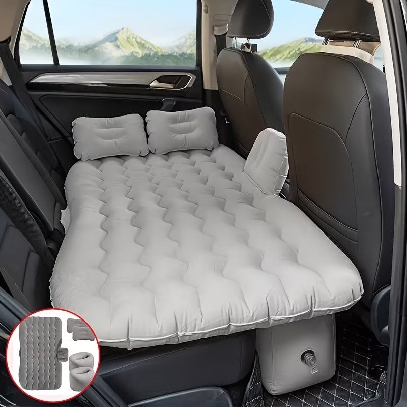 Inflatable Car Mattress for Backseat Sleeping Portable PVC Car Bed for SUV Truck Camping Road Trip Travel Fits Most Vehicles Outdoor Picnic Cushion Bed Blue Gray Beige Black