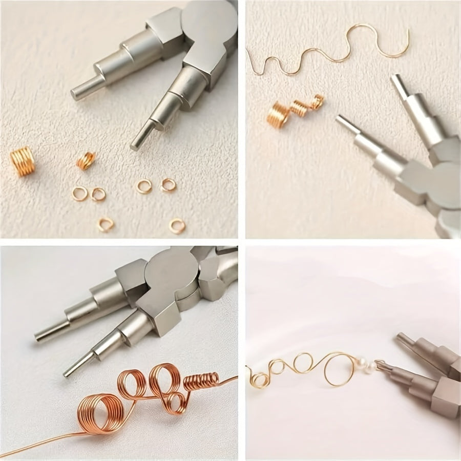 Jewelry Making Pliers – Round Nose & Pointed Nose Tungsten Steel Tool for 3-10mm Rings, Wire Bending & Shaping for DIY Jewelry Crafting and Repair
