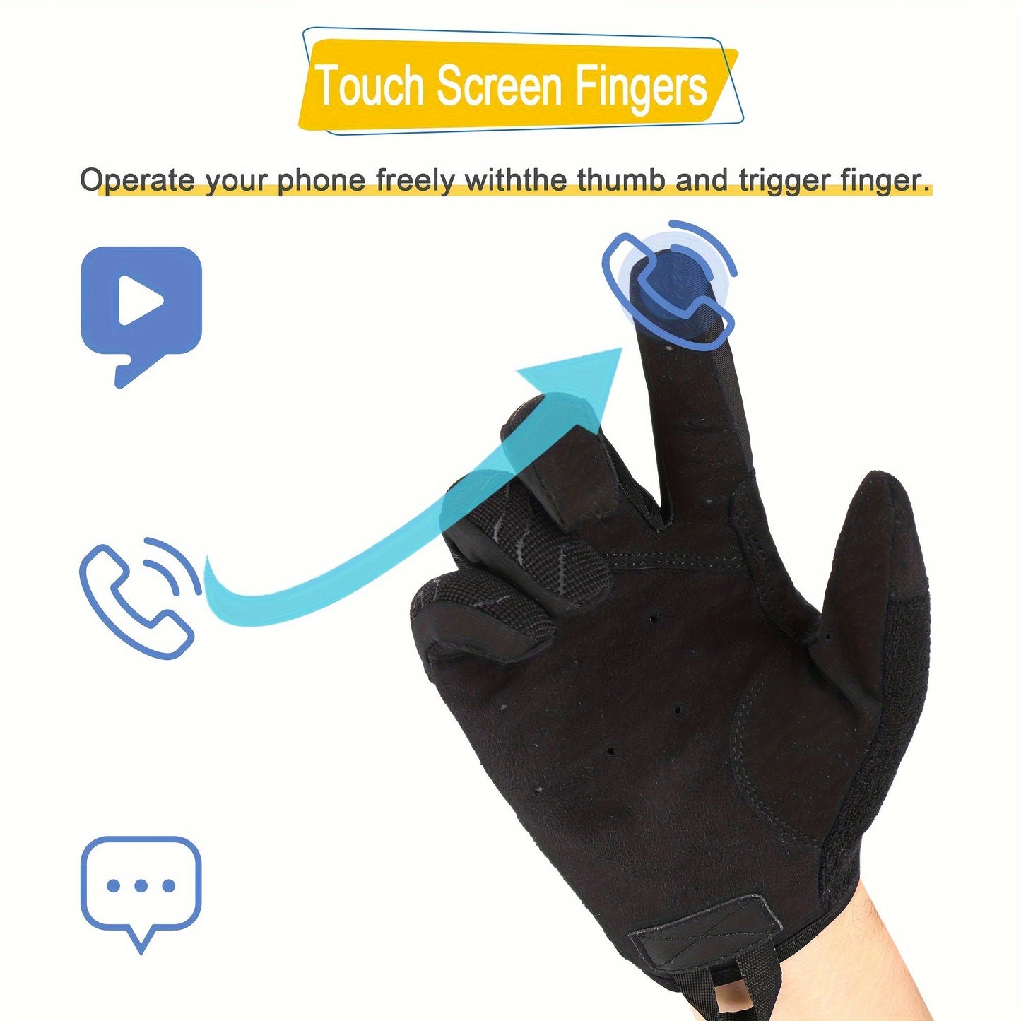 Breathable Full Finger Tactical Gloves with Touchscreen Tips – Anti-Slip Flexible Professional Gloves for Driving Cycling Working Outdoor Sports, Sizes S-XL in Black & Green