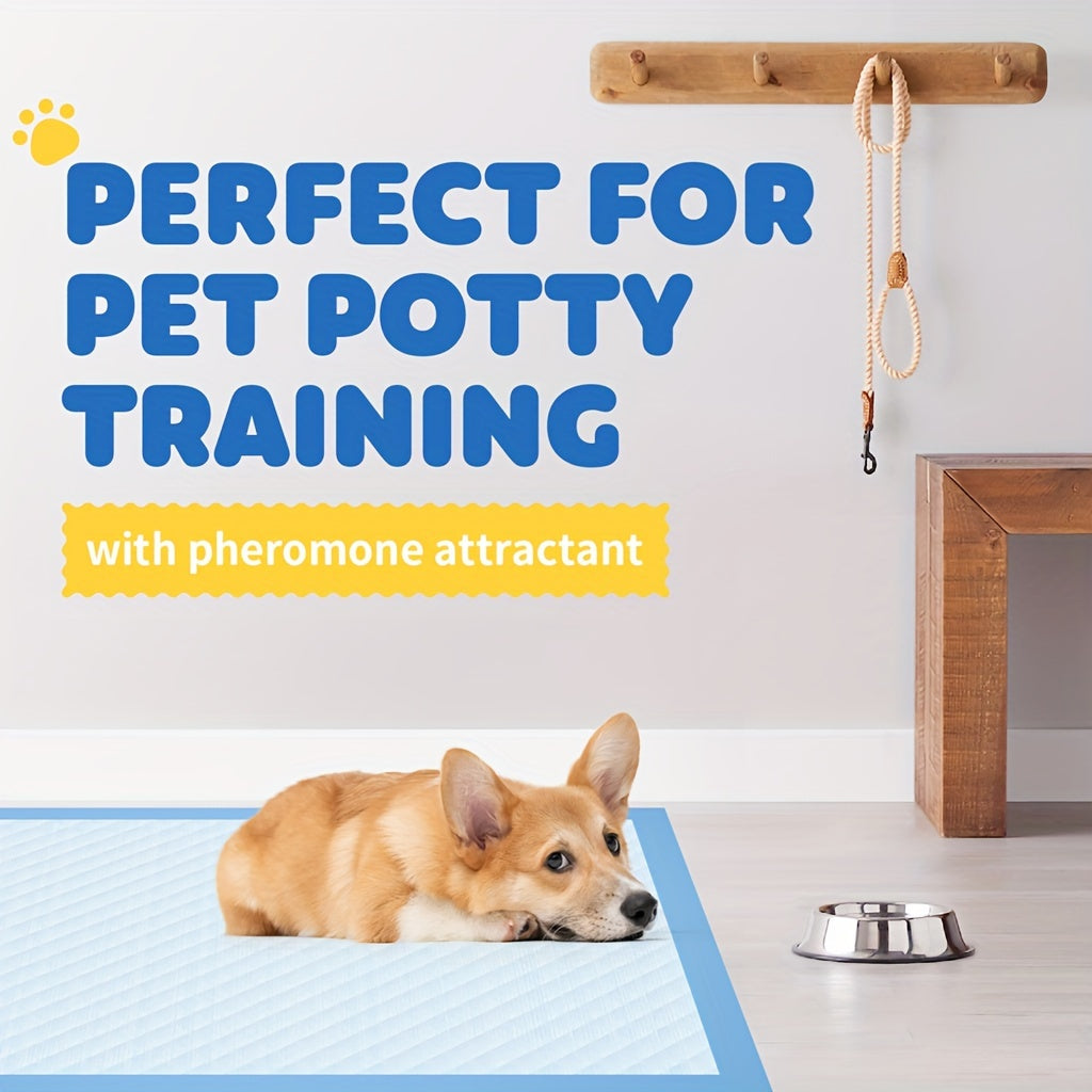 XL Dog Pee Pads 34x28 Inch 100 Count Disposable - Super Absorbent Leak-Proof Odor Control Training Pads for Puppies Large Dogs and Elderly Dogs, Extra Large Potty Pads for Indoor Use, Blue