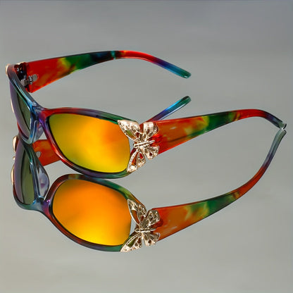 Butterfly Gradient Color Fashion Glasses for Women & Men – High-End Trendy Casual Eyewear, Multifunctional Stylish Sunglasses for Daily Wear & Outdoor Use