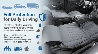 Universal Front Car Seat Covers 2-Pack Full Surround High-Back Bucket Seat Protector Anti-Slip Easy Install for Cars SUVs Trucks - Multiple Colors & Styles
