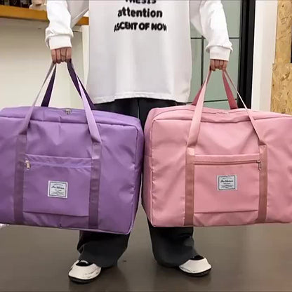Extra Large 17.7 Gallon Travel Tote Bag – Portable Sports Gym Bag, Overnight & Weekend Bag for Women & Men – Purple, Pink Oversized & Black Oversized