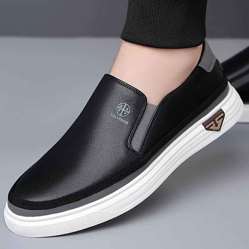 Slip-On Loafers for Men & Women – Non-Slip PVC Sole, Soft Synthetic Upper, Round Toe, White Brown Gold, Unisex Casual Comfort Shoes for Daily Wear, Vacation & Year-Round Use | Velora