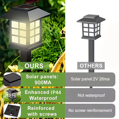 Solar Outdoor Lights LED Garden Path Lights IP44 Waterproof Landscape Lighting for Sidewalk Driveway Lawn Yard Courtyard – Warm White, Pack of 6, 12 or 24 – Christmas & Holiday Decor