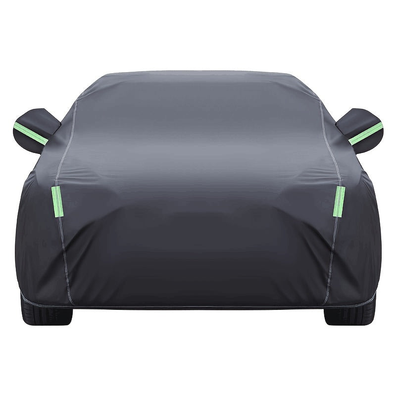 Waterproof Car Cover for Sedan & SUV – All Season UV Protection, Rain, Snow & Dust Shield, Thickened 190T Oxford Cloth, Fits Cars 183–216 Inches, Storage Bag Included – Black