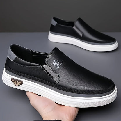 Slip-On Loafers for Men & Women – Non-Slip PVC Sole, Soft Synthetic Upper, Round Toe, White Brown Gold, Unisex Casual Comfort Shoes for Daily Wear, Vacation & Year-Round Use | Velora
