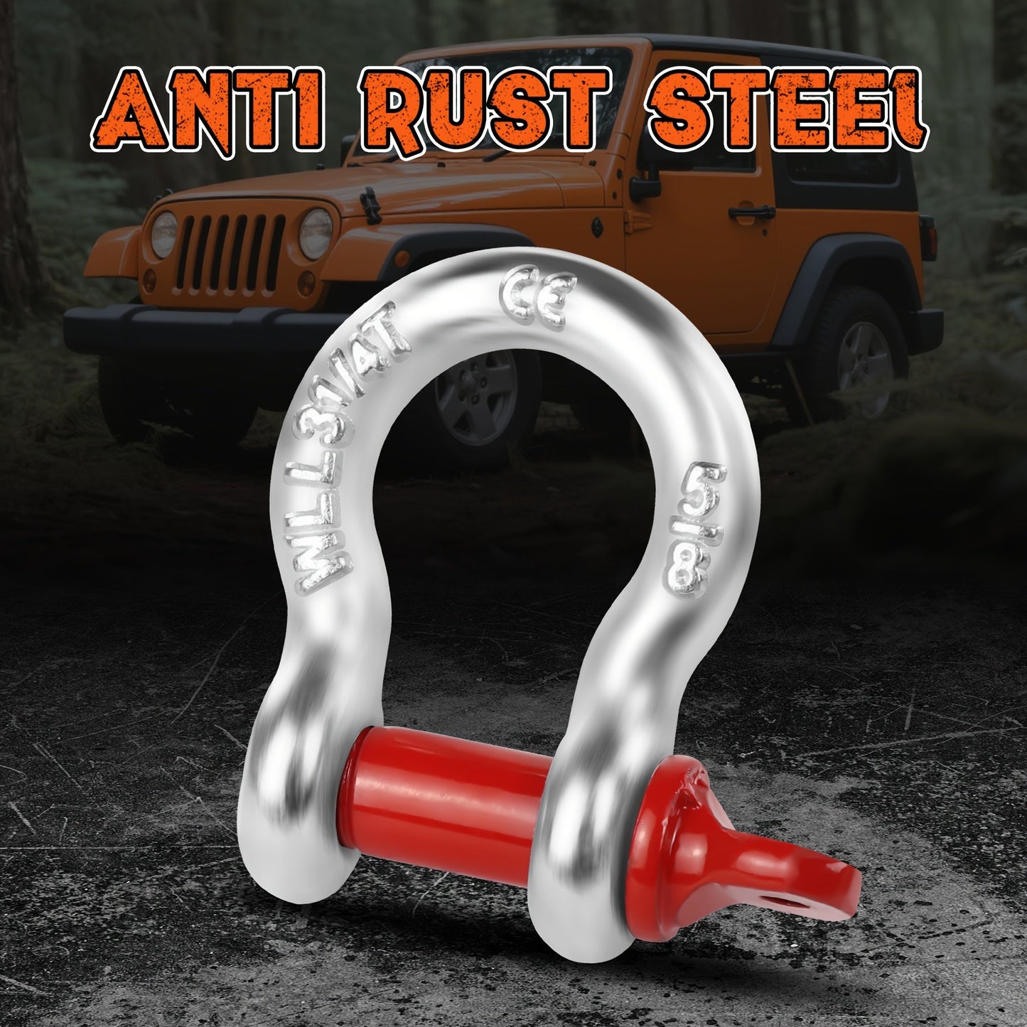 Heavy Duty Recovery Tow Rope Up to 44000 LBS Break Strength – Emergency Towing Strap with 2 D-Ring Shackles, Reflective Safety Flag & Storage Bag for Truck Jeep SUV ATV UTV Boat Off-Road Recovery