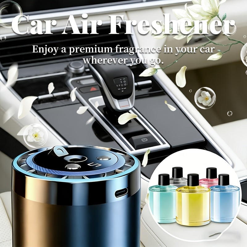 Smart Car Air Freshener with Aromatherapy & Starry Sky Light Display – Portable USB Car Humidifier, Dynamic LED Mood Light, Cologne & Perfume Bundle, Universal Fit, Car Gift & Holiday Gift for Men Women