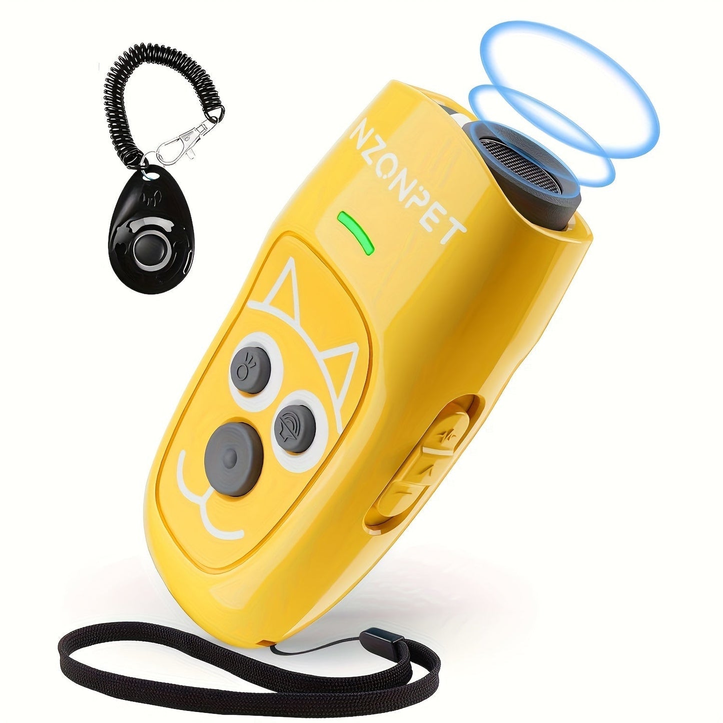 Ultrasonic Anti Barking Device 3-in-1 Dog Bark Control - 3 Frequency Sonic Dog Trainer with LED Light and Wrist Strap, 16.4Ft Range Rechargeable Bark Deterrent for Indoor and Outdoor Use