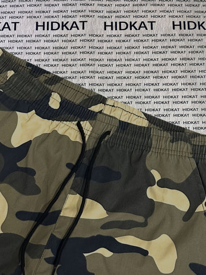 Women's Camo Cargo Pants – Lightweight Breathable Hiking Outdoor Casual Long Pants Multi-Pocket Elastic Waist XS-XXL Camouflage