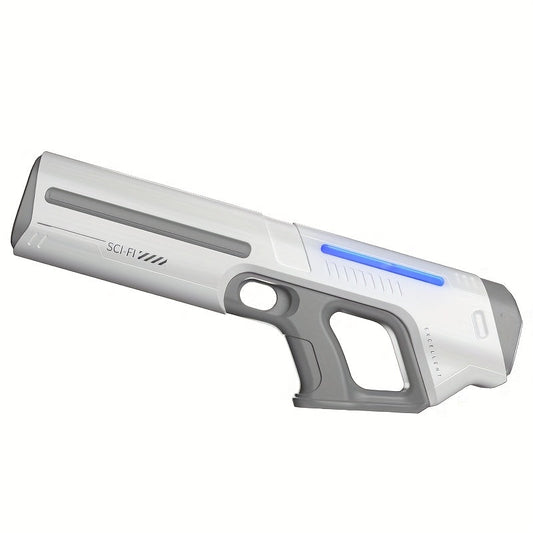 Electric Water Gun Auto-Fill with LED Pulse Light – 40ft Long Range Rapid-Fire Squirt Gun, USB Rechargeable 240-Shot Tank, Water Blaster for Kids & Adults, Pool Beach Backyard Summer Fun