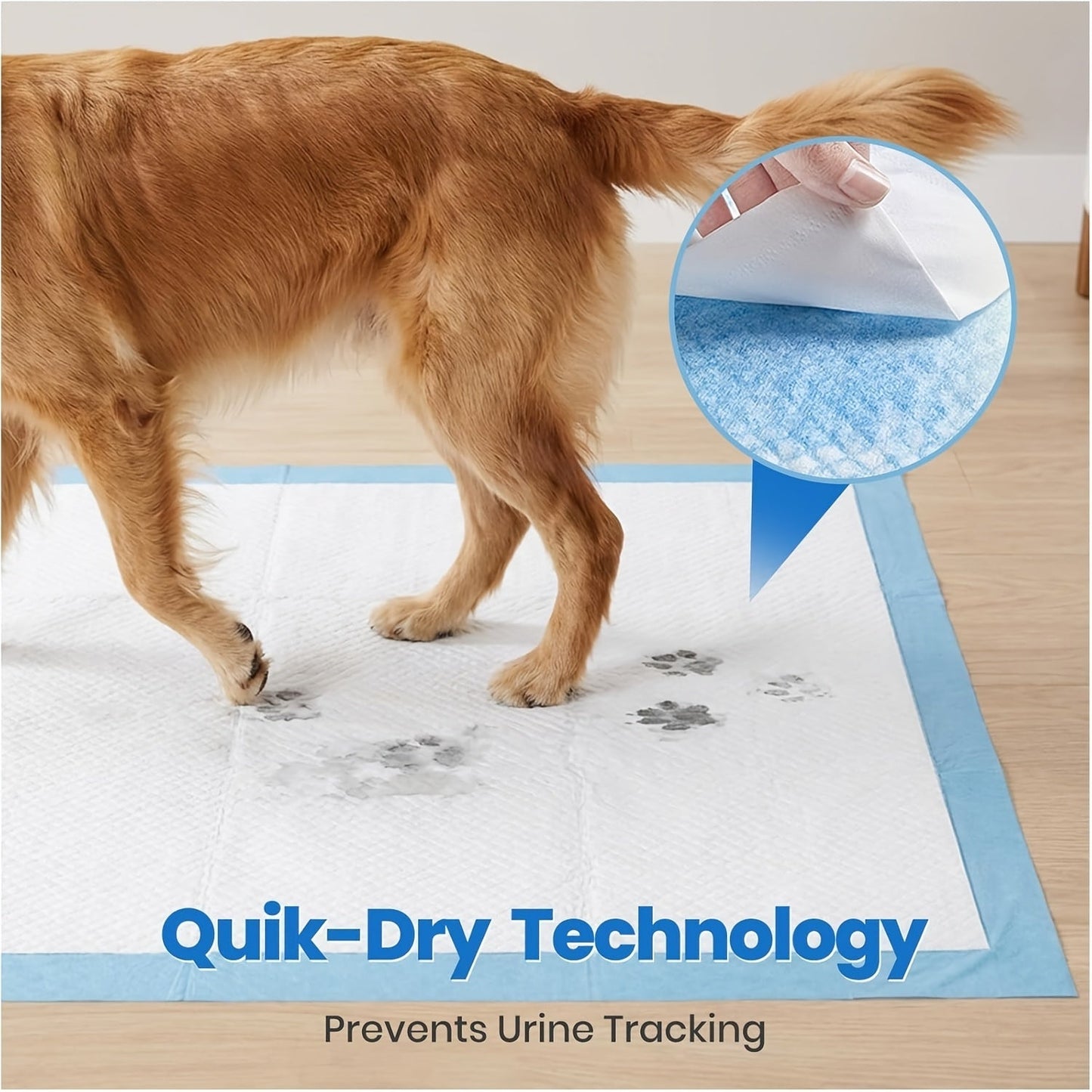XXXL Dog Pee Pads Extra Large 8-Layer Super Absorbent Leak-Proof – Disposable Puppy Potty Pads for Cars Cages Sofas, Multiple Sizes 31x47 32x36 57x31 Inches