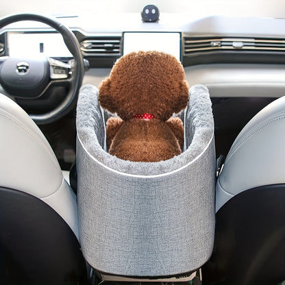 Dog Car Seat Booster for Small & Medium Pets – Portable Pet Travel Bag with Secure Buckle Closure, Elevated View, Polyester Construction for Dogs & Cats in Car