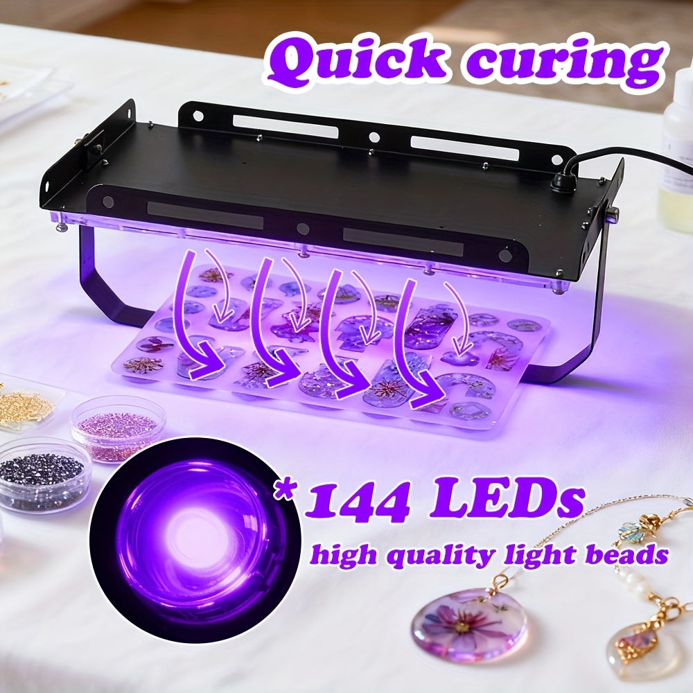 UV LED Resin Curing Lamp 96 or 144 LEDs High Power USB Plug & Play for Jewelry Making Epoxy Resin Hardening Mold Curing Resin Art Dark Violet