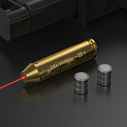 Laser Bore Sight Multi-Caliber Kit for 9mm 45ACP 223REM 308WIN 380ACP 38SPL 12GA – High-Precision Red Laser Boresighter for Rifles & Pistols, Easy Install, Includes 2 Battery Sets
