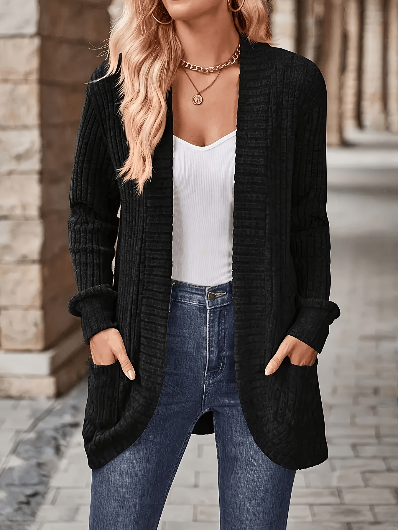 Women's Loose Casual Long Sleeve Blouse Solid Color Pocket Thread Splicing Relaxed Fit Top 10 Colors S-XXL Everyday Wear