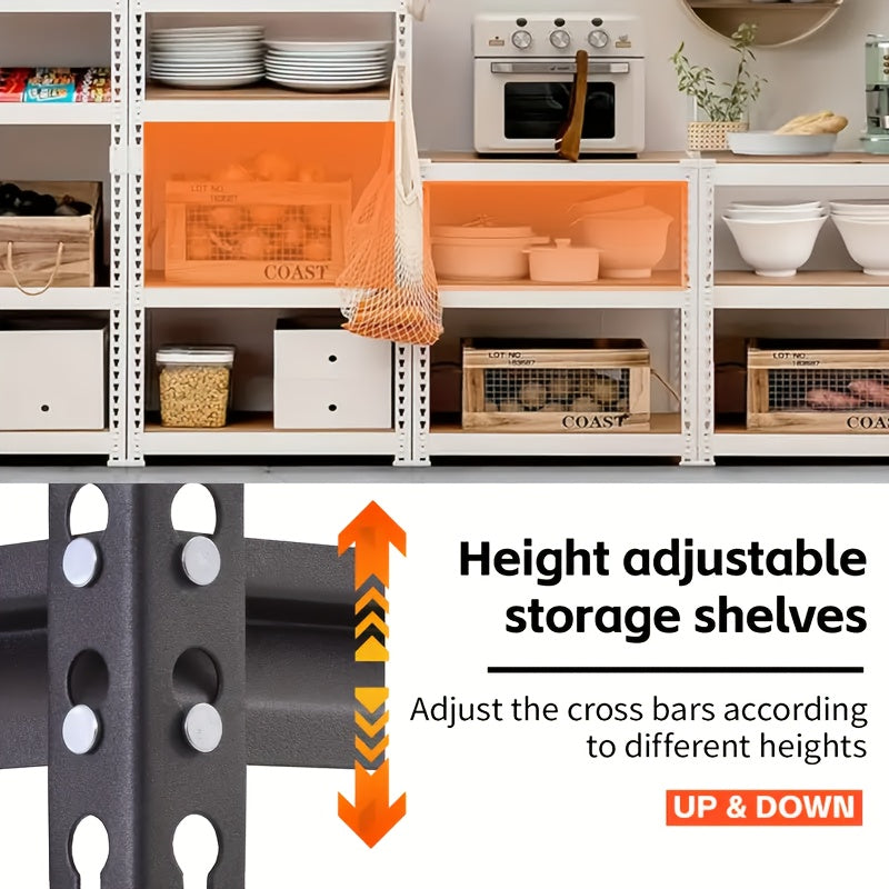 Heavy Duty 5-Tier Metal Shelving Unit 2000LBS Garage Storage Rack | 72"H & 60"H Adjustable Steel Shelf for Garage, Basement, Pantry, Closet, Utility Room – Black