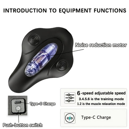 Electric Pelvic Floor Trainer – Cordless Kegel Cushion Device with 6 Vibration Modes for Pelvic Floor Exercises & Muscle Relaxation, Quiet Rechargeable Fitness Equipment for Men & Women at Home