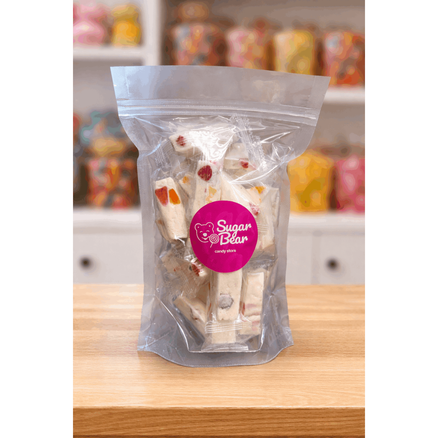 Original Jujube Nougat Candy Soft Chewy Nougat Colorful Jelly Pieces Individually Wrapped Sweet Snack Gift 8oz 1lb 3lb