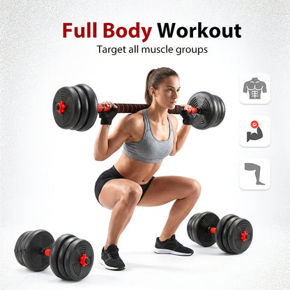 Adjustable Dumbbell Set 22 lb & 44 lb – 3-in-1 Quick-Adjust Free Weights for Home Gym, Strength Training, Full-Body Workouts, Space-Saving Compact Fitness Equipment for Men & Women