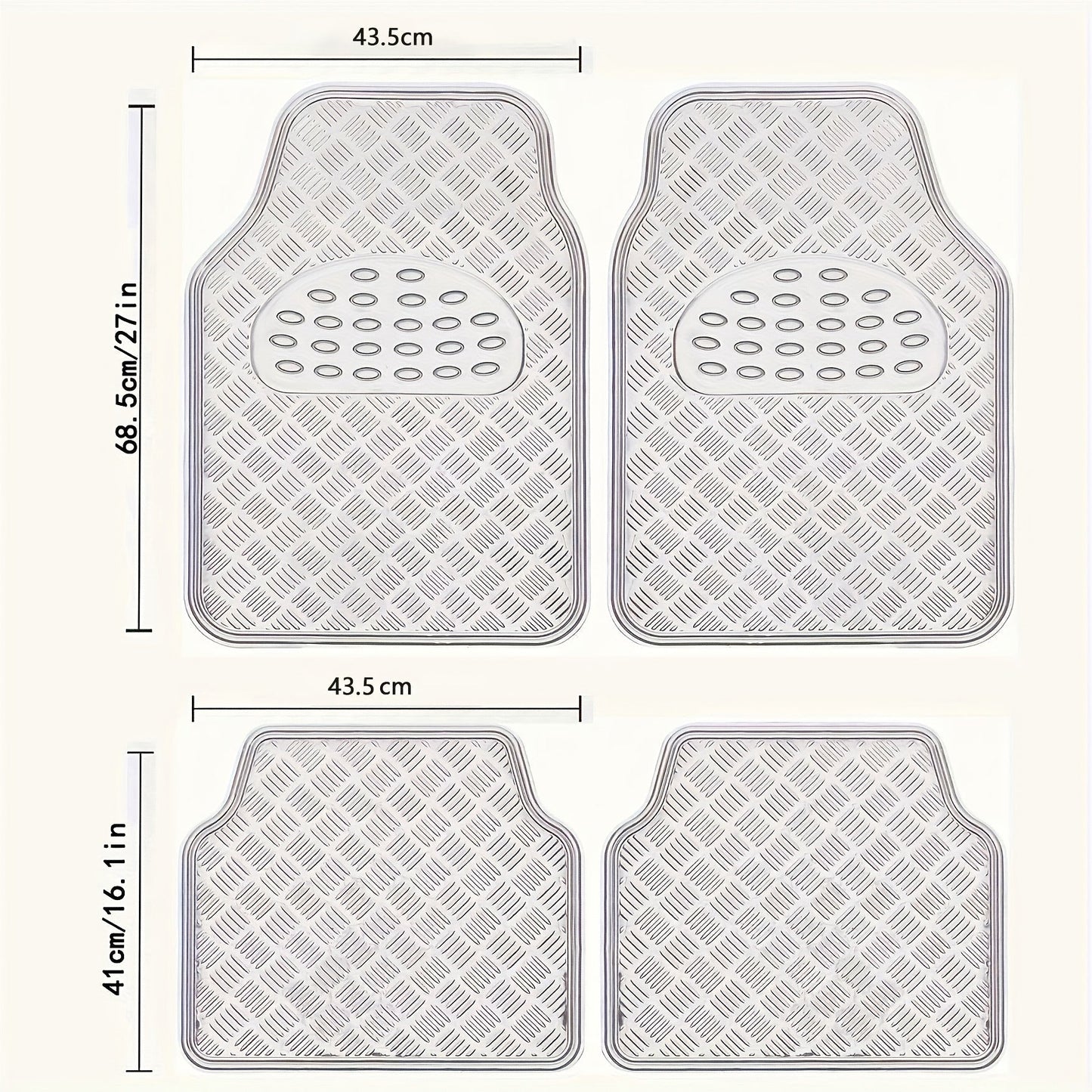 4-Piece Car Floor Mats Set Waterproof All-Weather Heavy Duty - Non-Slip Dustproof Easy Clean Universal Fit for SUV Truck Sedan, Full Coverage Interior Protection Mats in Multiple Colors