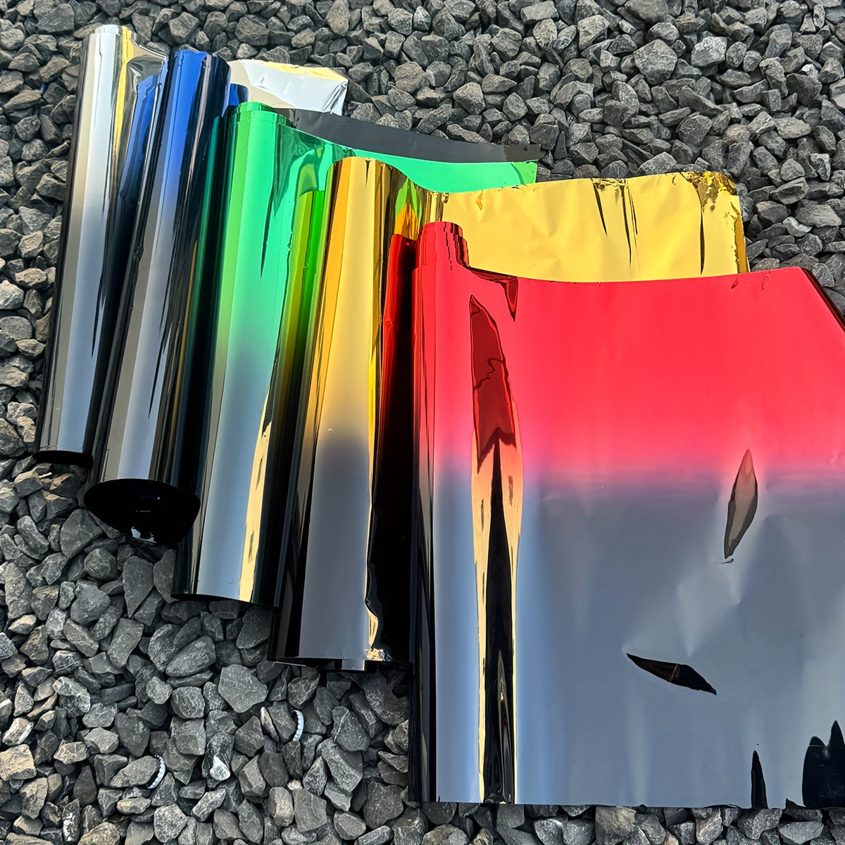 Gradient Car Window Tint Film 19.7 x 118 Inch – Two-Color Heat Resistant UV Blocking PET Window Film for Vehicle Exterior, Easy Peel & Stick, Multiple Color Gradients Available