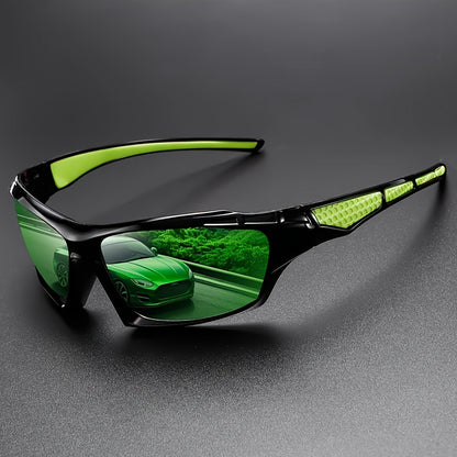 5pcs Polarized Wrap Around Sunglasses for Men – UV400 Rectangular Full Frame Protective Eyewear for Cycling, Driving, Fishing & Outdoor Sports, Bulk Value Pack