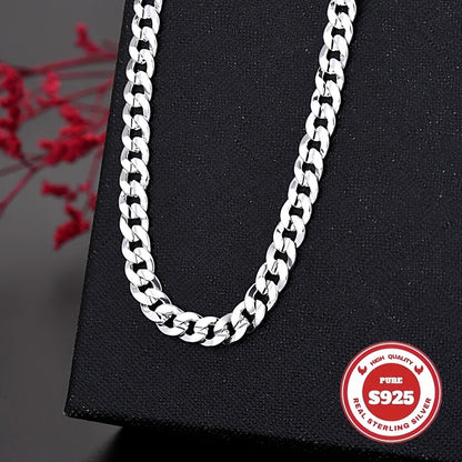 S925 Sterling Silver Cuban Chain Necklace for Men – 6mm & 10mm Wide, 18 to 24 Inch, Handcrafted Heavyweight Bold Link Chain, Durable Everyday & Special Occasion Jewelry