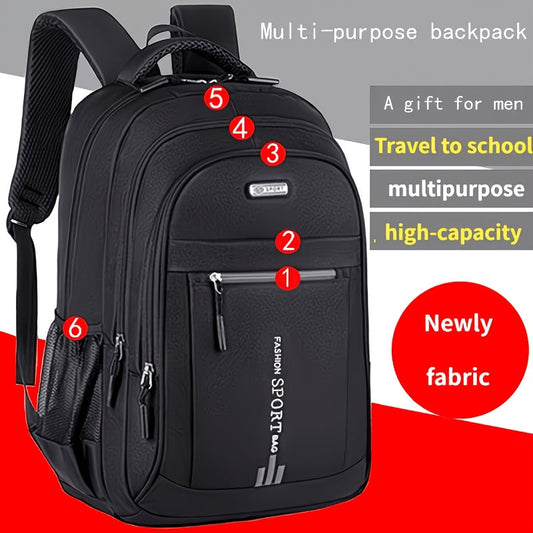Men's Large Capacity Travel Backpack Set Durable Nylon Multi-Compartment Laptop Bag with Adjustable Straps for Business Travel Campus – Backpack & Handbag Shoulder Bag Combinations