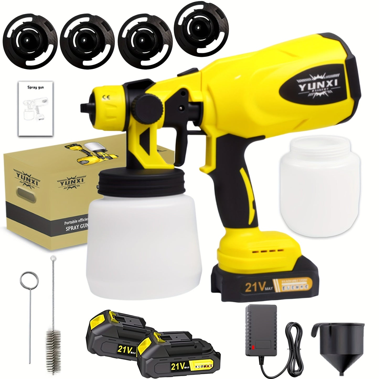 Electric HVLP Paint Sprayer Gun Airless 3 Spray Patterns 27oz Container Easy to Clean for House Painting Furniture Cabinets Fence Walls Doors Car Repair & DIY Projects – High Pressure Spray Gun