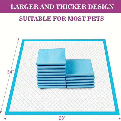 XL Dog Pee Pads 28x34 Inch Extra Large Premium Disposable Dog Training Pads Super Absorbent Leak-Proof Multi-Layer Design for Puppies Dogs and Incontinence Use