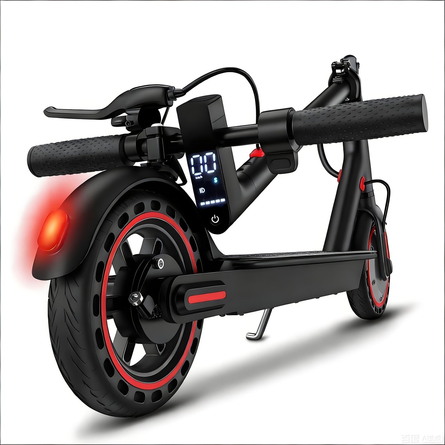 Foldable Electric Scooter for Adults 350W Motor 21-Mile Range App-Enabled 8.5 Inch Tires 3-Speed Modes LED Display Rear Brake Portable Urban Commuter E-Scooter Black