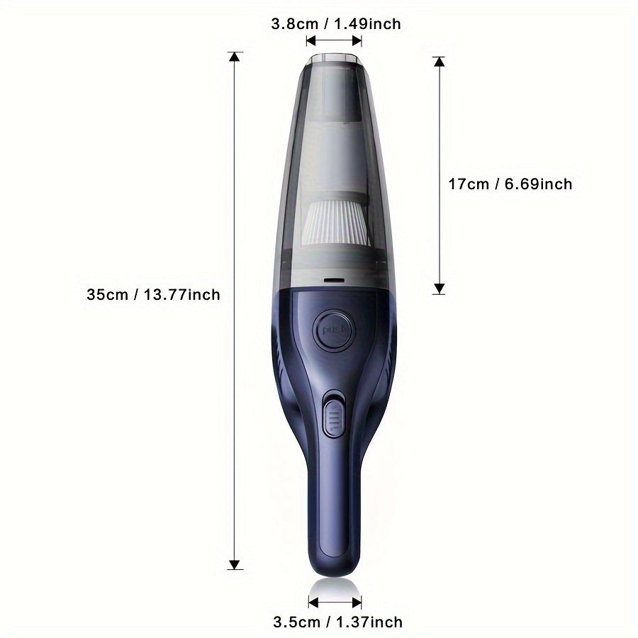 Cordless Handheld Vacuum Cleaner 5000Pa Strong Suction USB Rechargeable Portable Wireless Vacuum for Car Interior, Home, Office & Pet Hair – 40dB Low Noise, 2000mAh Battery, One-Click Dust Empty
