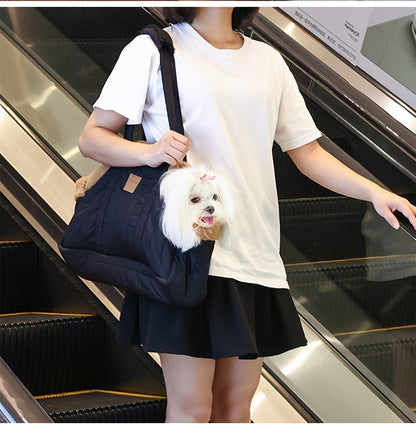 Winter Pet Carrier Handbag with Snap Closure – Cozy Warm Tote Bag for Small Dogs & Cats, Perfect for Outdoor Activities, Available in Brown, Black, Beige, Pink, Green & Blue