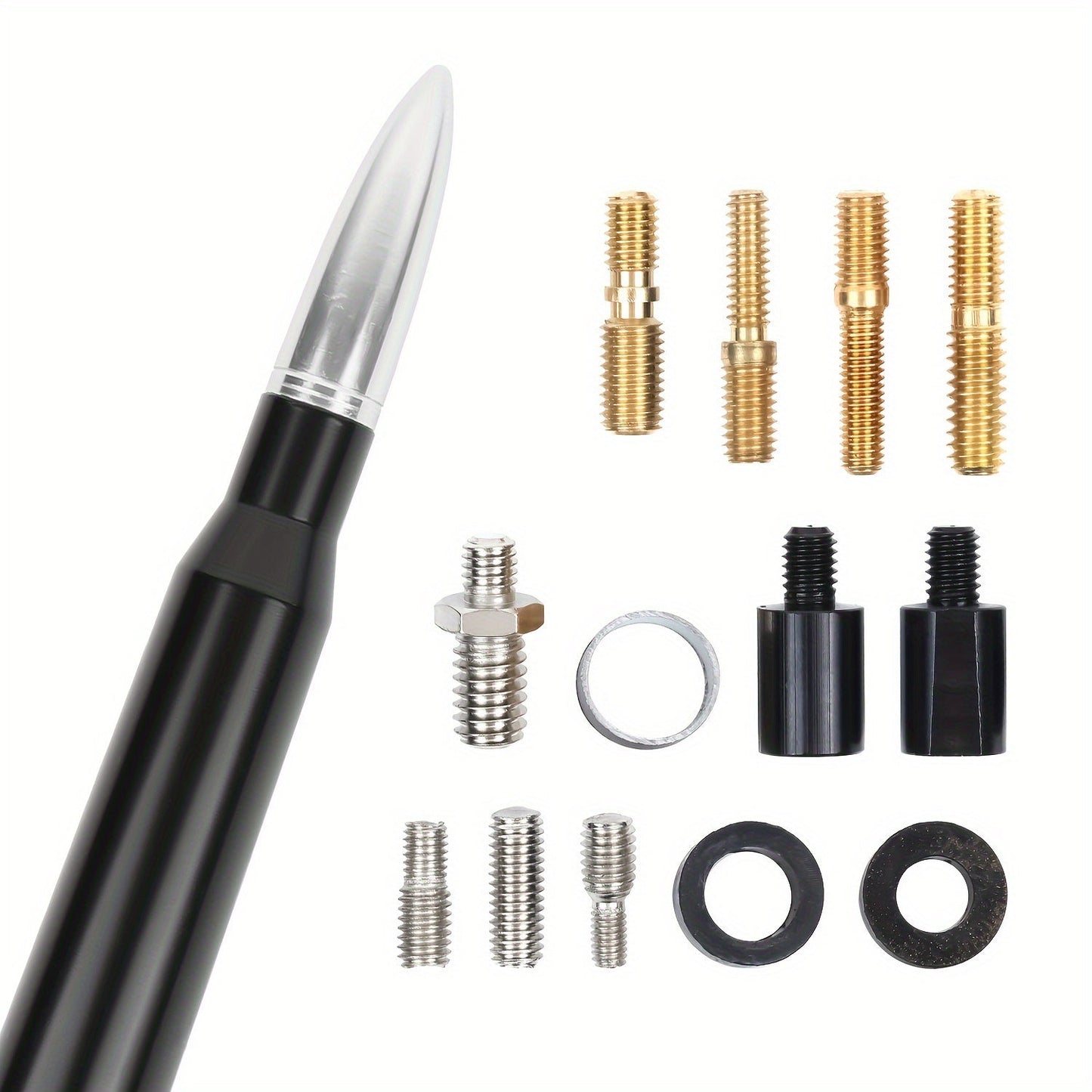 5.3" Short Car Antenna Carbon Steel – Universal Fit AM/FM Signal Booster Replacement Antenna, Durable Anti-Break Design, Multiple Colors for Car Exterior Decoration & Upgrade